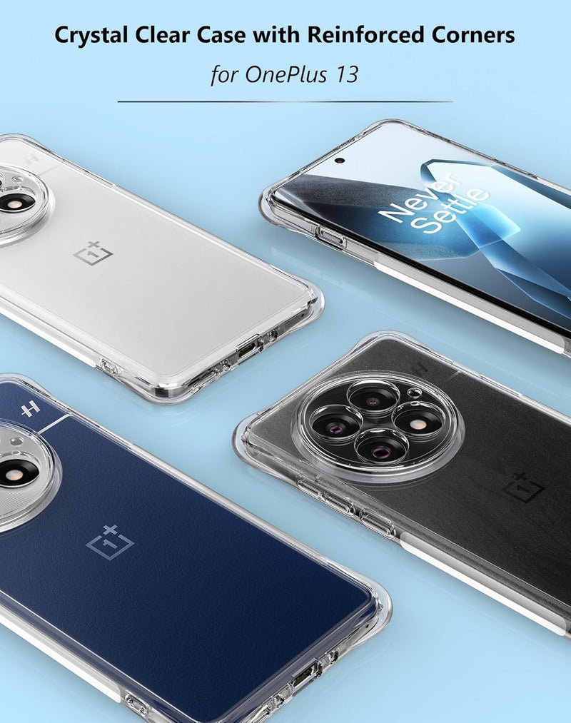 Realcase غطاء خلفي سيليكون لهاتف Oneplus 13 5G، مقاوم للخدوش، شفاف كريستالي، واقي للصدمات، غطاء خلفي لهاتف Oneplus 13 5G - Image 3