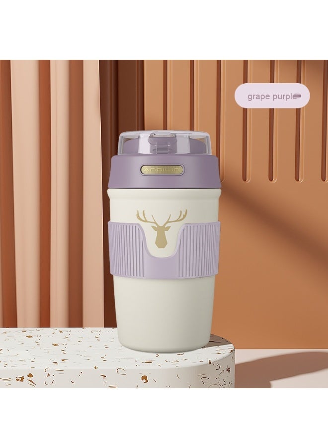 Anna Large Capacity Portable Stainless Steel Coffee Cup with Straw - 316 Steel - Image 1