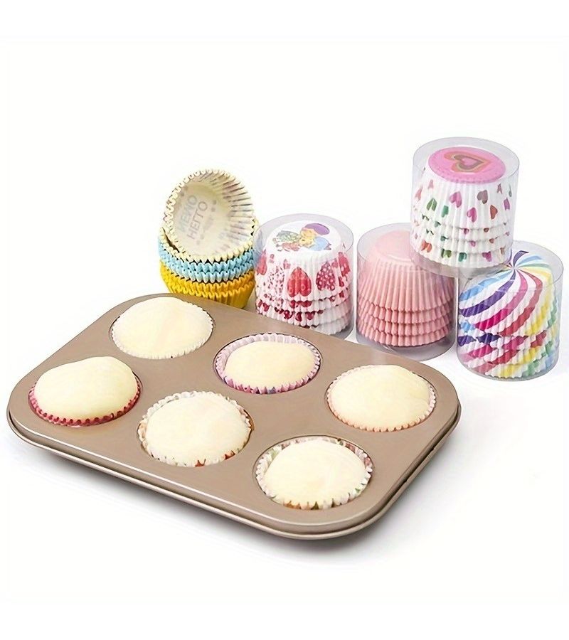 100Pcs Oil Proof Paper Cake Cups for Baking Cookies And Cakes Random Color - Image 4