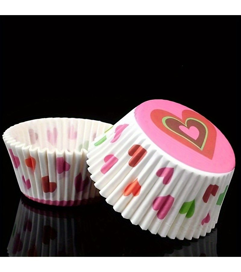 100Pcs Oil Proof Paper Cake Cups for Baking Cookies And Cakes Random Color - Image 3