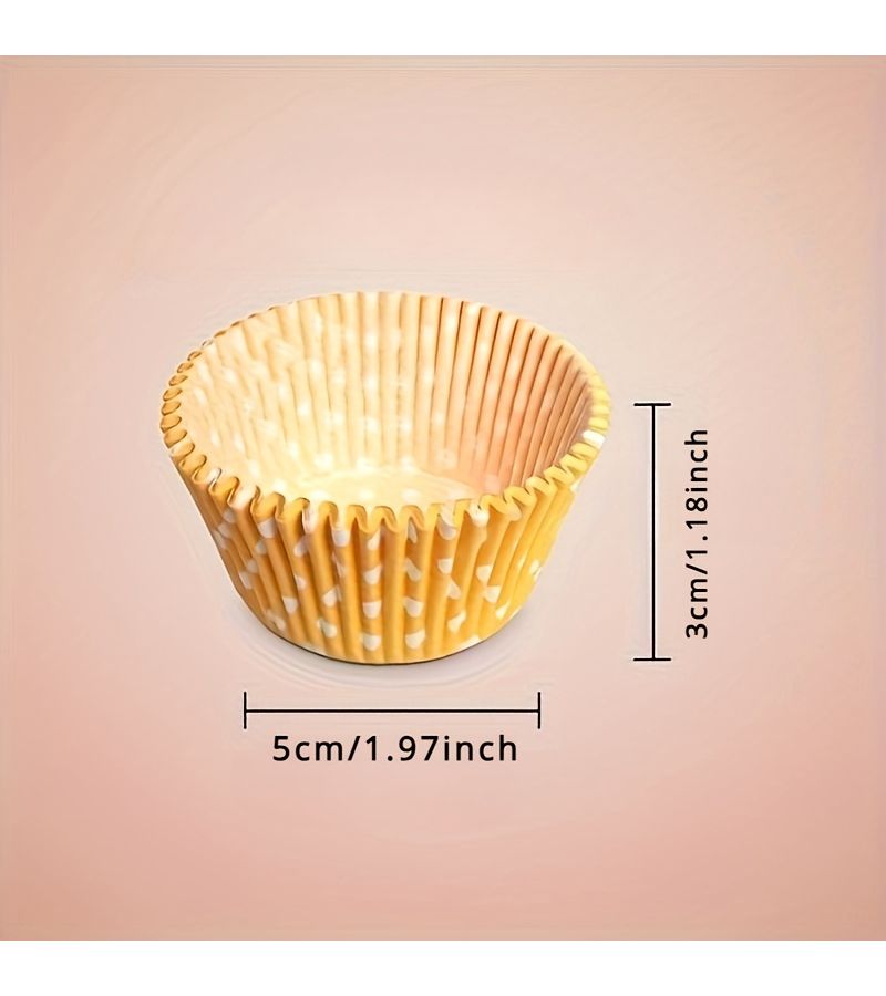 100Pcs Oil Proof Paper Cake Cups for Baking Cookies And Cakes Random Color - Image 2
