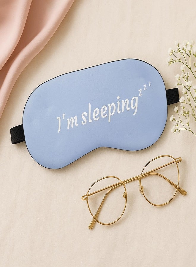Jenna Fabric Cute Sleeping Eye Shade Mask Cover For Insomnia, Meditation, Puffy Eyes And Dark Circles Sleeping Blue - Image 3
