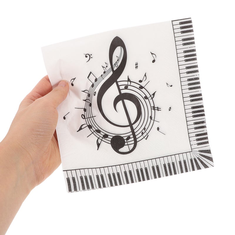 100 x Music Paper Napkins - Image 3