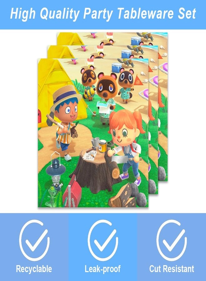 MUSNOW 40Pack Animal-Crossing Party Supplies include 20 plates, 20 napkins for the Animal-Crossing Party Decoration - Image 3