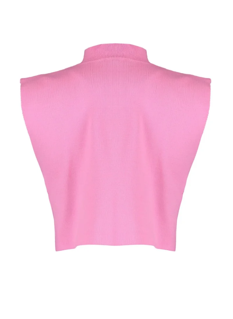 trendyol Side Split Crop Knitted Sweater