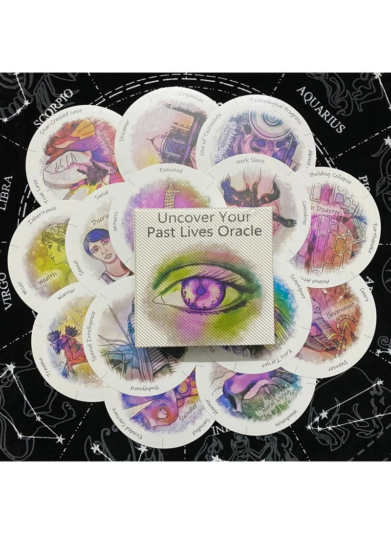 NIBEMINENT Reveal your past life arcane deck. Circular shape. 87 tarot cards. Includes PDF guidebook. Predict arcane card outcomes. Tarot game. - Image 3