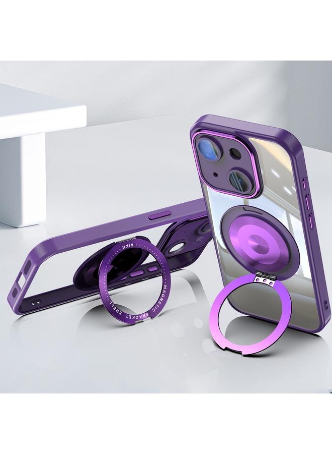 اس-توب جراب لهاتف iPhone 15 مع حامل 360 درجة من Magsafe مصنوع من مادة TPU الأكريليك الهجينة - Image 4