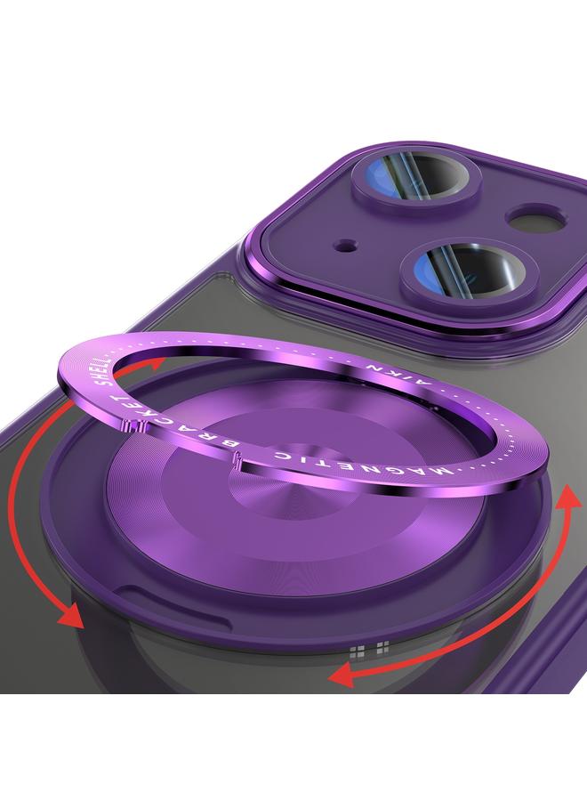 اس-توب جراب لهاتف iPhone 15 مع حامل 360 درجة من Magsafe مصنوع من مادة TPU الأكريليك الهجينة - Image 3