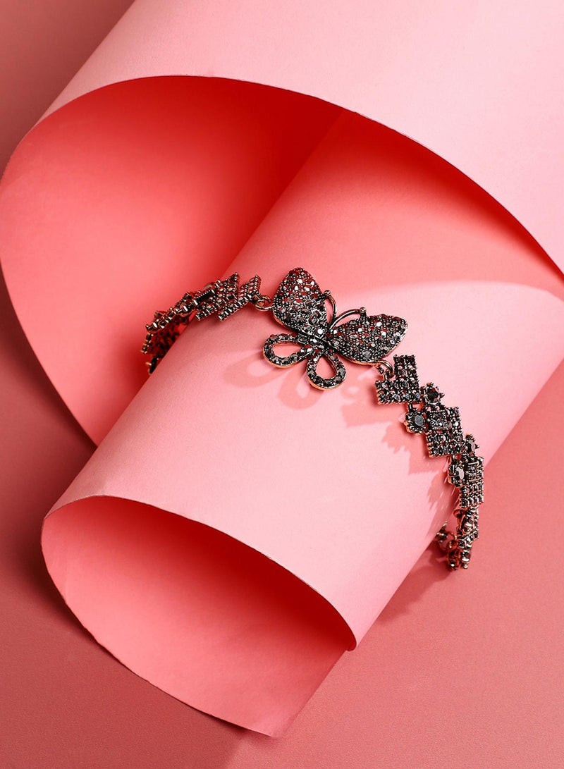 سوهي سوار الفراشة اللامعة - فضي - Image 5