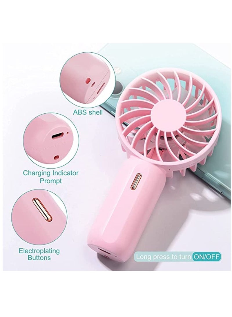 Generic - Portable Mini Fan Battery Operated Small Personal Fan Speed Adjustable USB Rechargeable Fan For Kids Girls Women Men Home Office Indoor Outdoor Travelling - Image 1