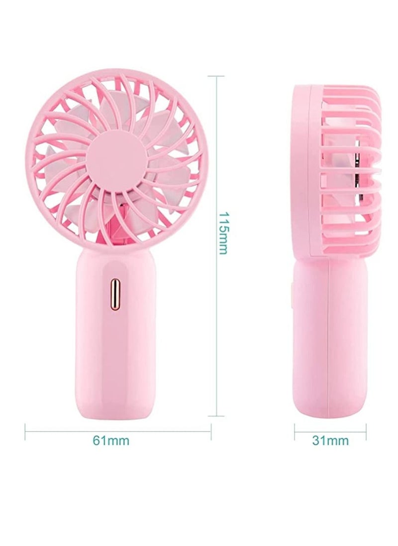 Generic - Portable Mini Fan Battery Operated Small Personal Fan Speed Adjustable USB Rechargeable Fan For Kids Girls Women Men Home Office Indoor Outdoor Travelling - Image 1