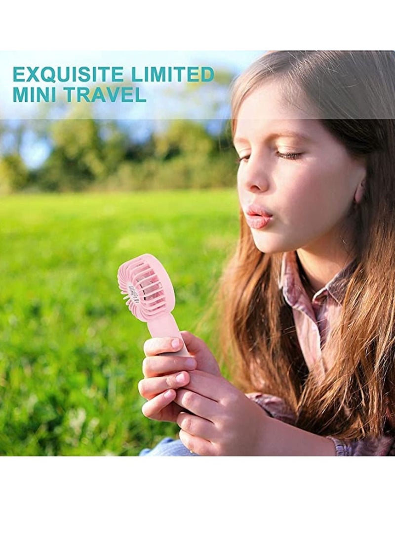 Generic - Portable Mini Fan Battery Operated Small Personal Fan Speed Adjustable USB Rechargeable Fan For Kids Girls Women Men Home Office Indoor Outdoor Travelling - Image 1