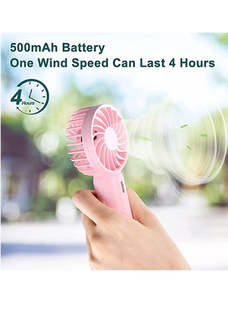 Generic - Portable Mini Fan Battery Operated Small Personal Fan Speed Adjustable USB Rechargeable Fan For Kids Girls Women Men Home Office Indoor Outdoor Travelling - Image 1