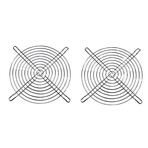 GDQLCNXB Metal 200mm PC Computer Fan Grill Mounting Finger Guard Protection Cover,Pack of 2 - Image 1
