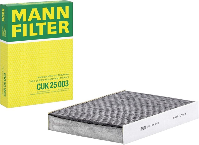 MANN FILTER MANN-FILTER CUK 25 003 Interior Filter Pollen filter with active charcoal – For passenger cars - Image 1