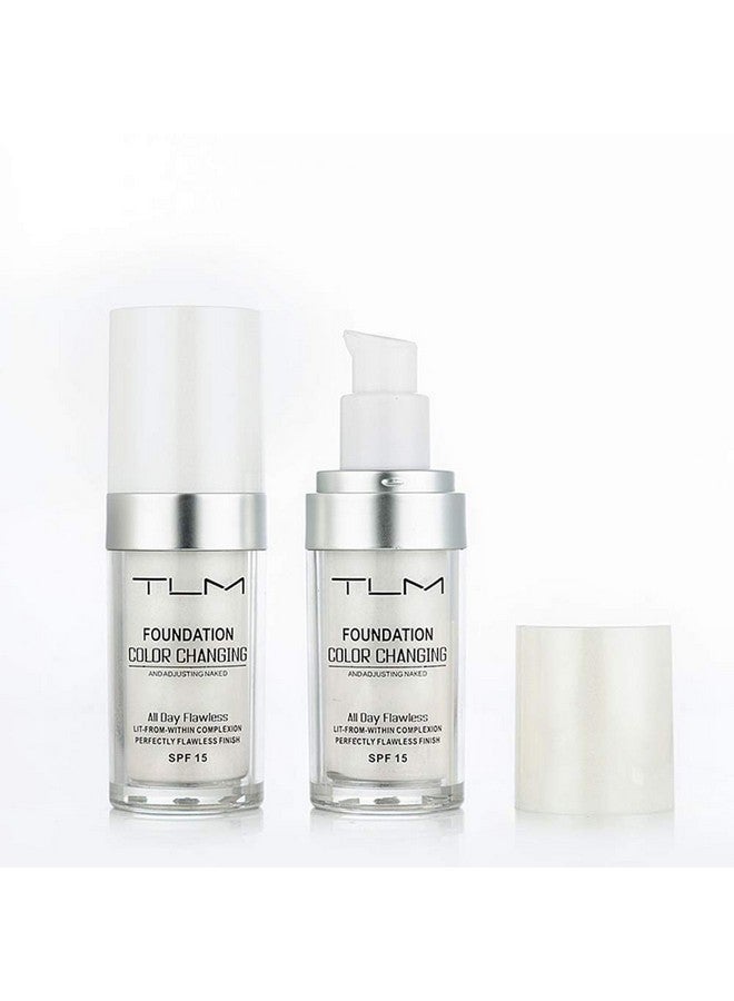 Tlm Flawless Colour Changing Liquid Foundation Makeup Base Nude Face Liquid Cover Concealernatural Sunscreen Nongreasy - Image 3