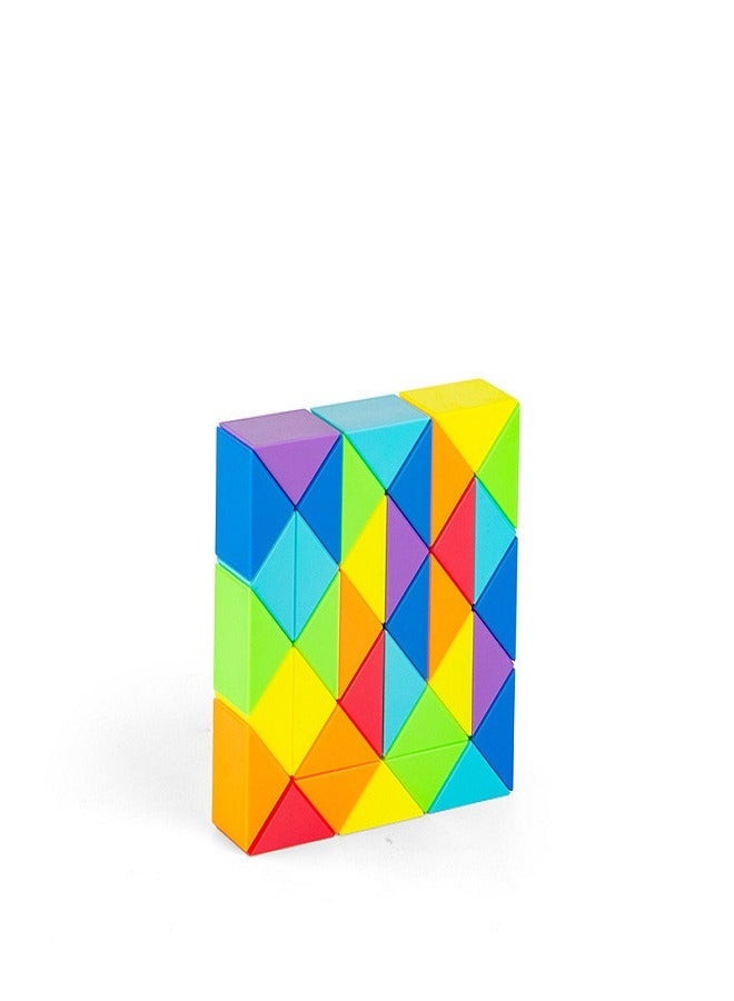 Versatile Rainbow Magic Ruler Colourful 36 Section Rubik's Cube Puzzle, Children's Toy  - Image 1