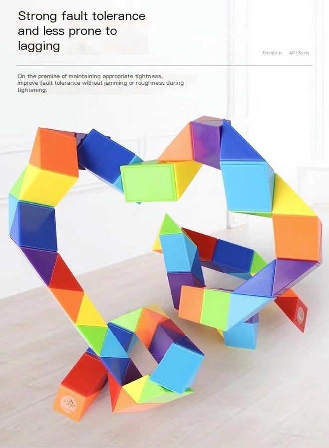 Versatile Rainbow Magic Ruler Colourful 36 Section Rubik's Cube Puzzle, Children's Toy  - Image 3
