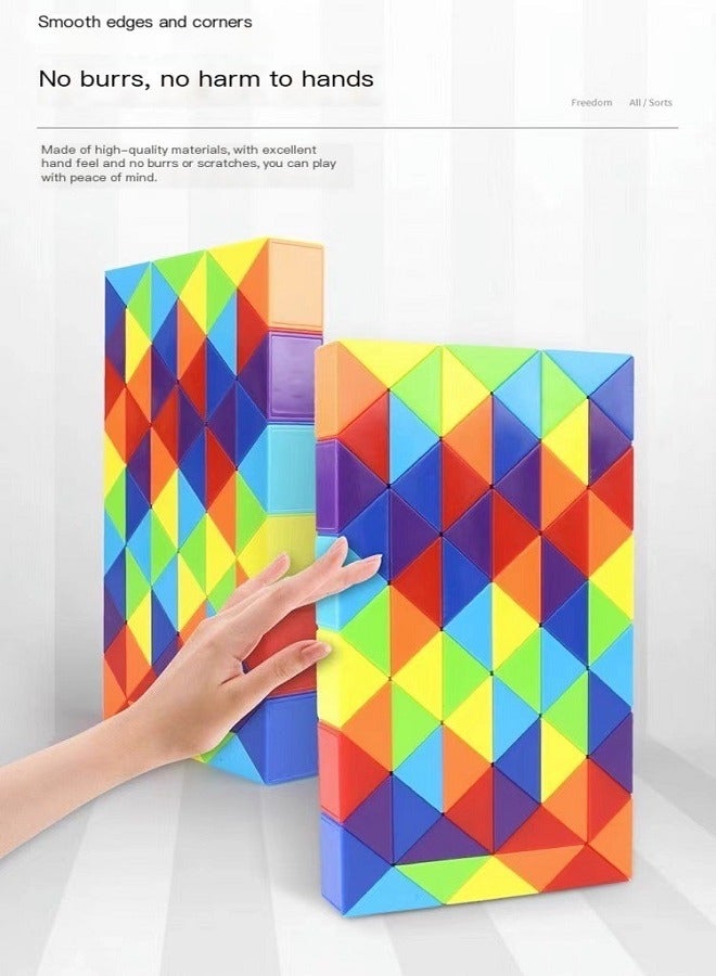 Versatile Rainbow Magic Ruler Colourful 36 Section Rubik's Cube Puzzle, Children's Toy  - Image 5