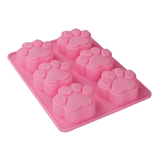 WARMBUY Silicone Molds for Dog Treats Soap Making and Chocolate, Animal Paws, 2 Pack - Image 3