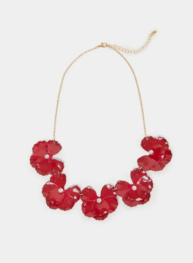 Styli Wide Floral Necklace
