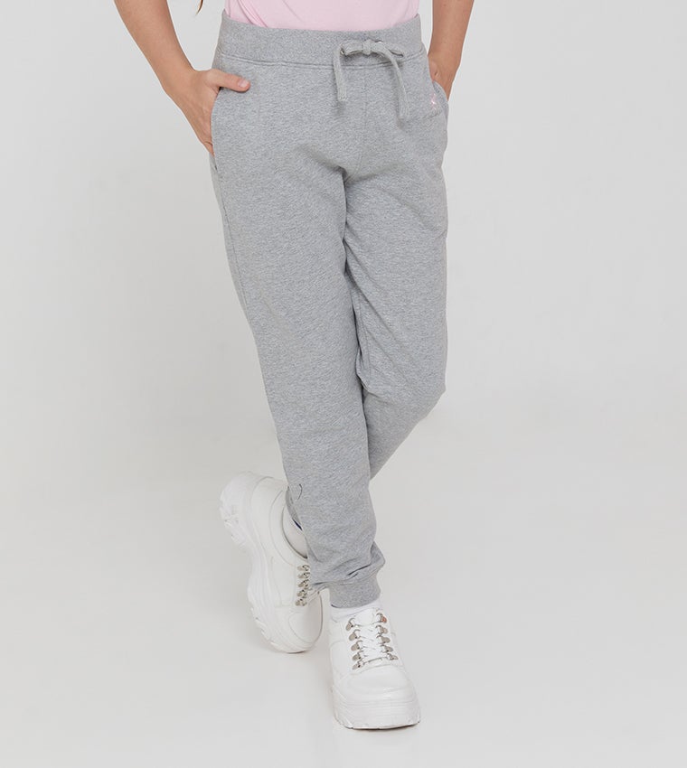 BEVERLY HILLS POLO CLUB BHPC KIDS GREY MELANGE PANT - Image 1