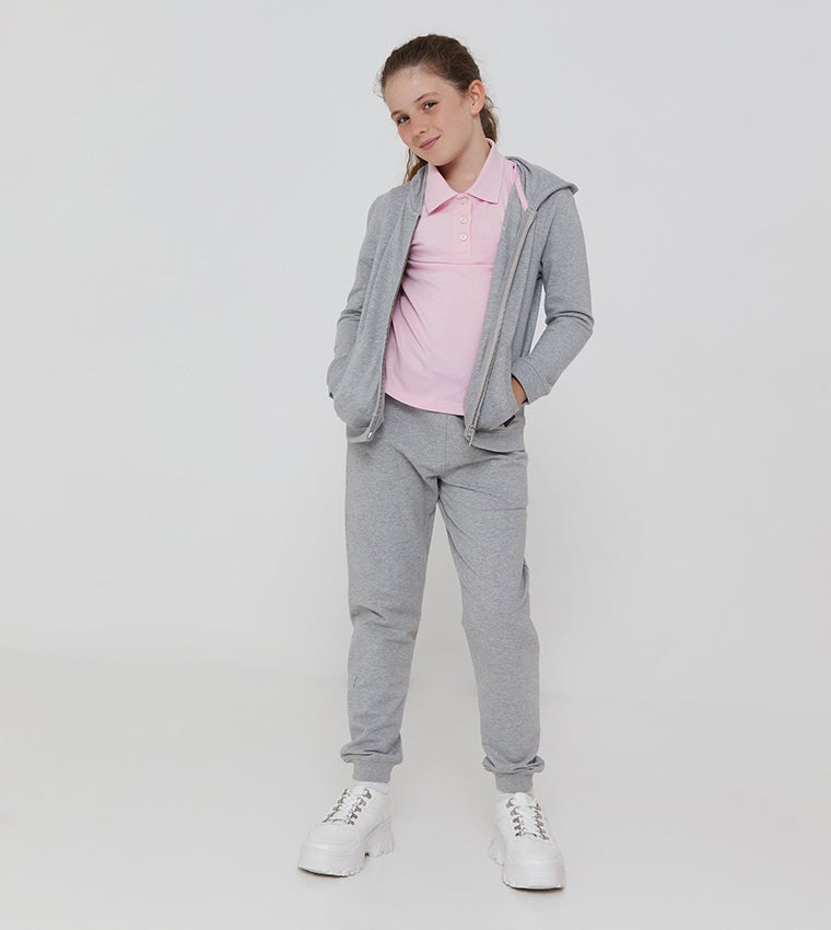 BEVERLY HILLS POLO CLUB BHPC KIDS GREY MELANGE PANT - Image 4