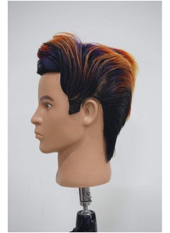 HAIR WAY Hairway Male Mannequin Head With 100% Human Hair 8 Inch Hairdresser Practice Cosmetology Styling Training Manikin Doll Head No Table Stand Clamp (Natural Black)  - Image 4