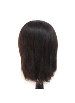 HAIR WAY Hairway Male Mannequin Head With 100% Human Hair 8 Inch Hairdresser Practice Cosmetology Styling Training Manikin Doll Head No Table Stand Clamp (Natural Black)  - Image 3