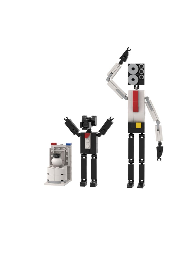Skibidi Toilet Man Toy Building Blocks Set 167pcs Speaker Man Titan Camera Man Toy Ideas Toys Battle Horror Game Model Ideas Toys Gifts for Adult & Kids（3 Pieces Set） - Image 1