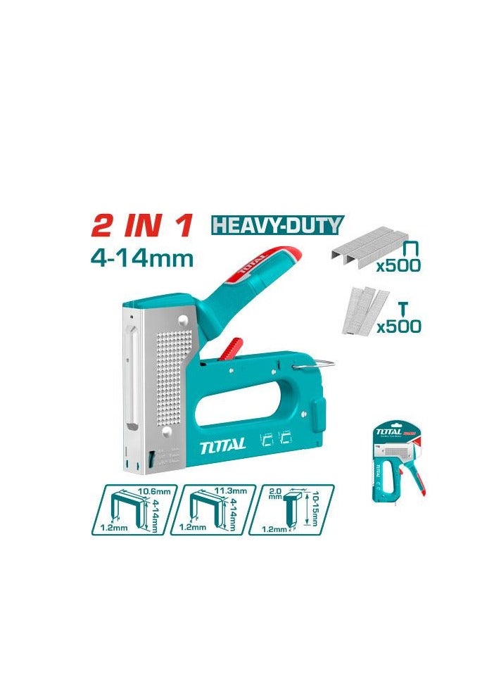 Total Heavy duty 2-in-1 Hand Stapler for Staples & Nails THT31148