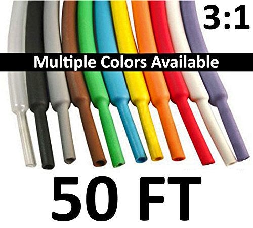Electriduct Electriduct 1/4" Heat Shrink Tubing 3:1 Ratio Shrinkable Tube Cable Sleeve - 50 Feet (Black)  - Image 2