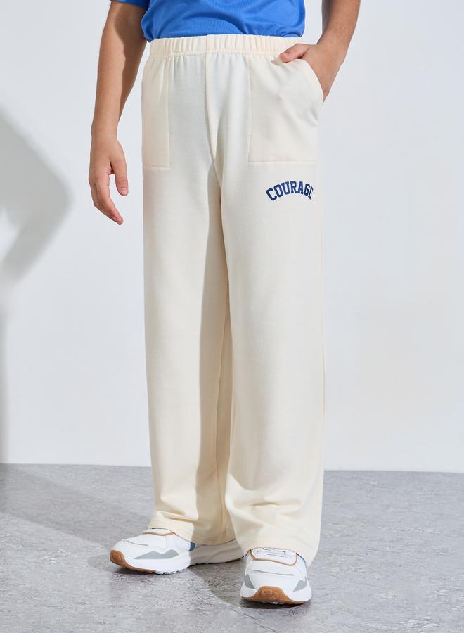 Styli Teen Boys Blue Printed T-Shirt and Cream Jogger Set - Image 5