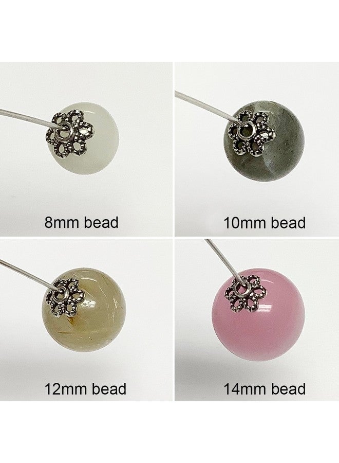 Heather's CF 500 Pieces Silver Tone Tiny Bead Caps Findings (Fit 8Mm 10Mm Round Beads) For Jewelry Making  - Image 5