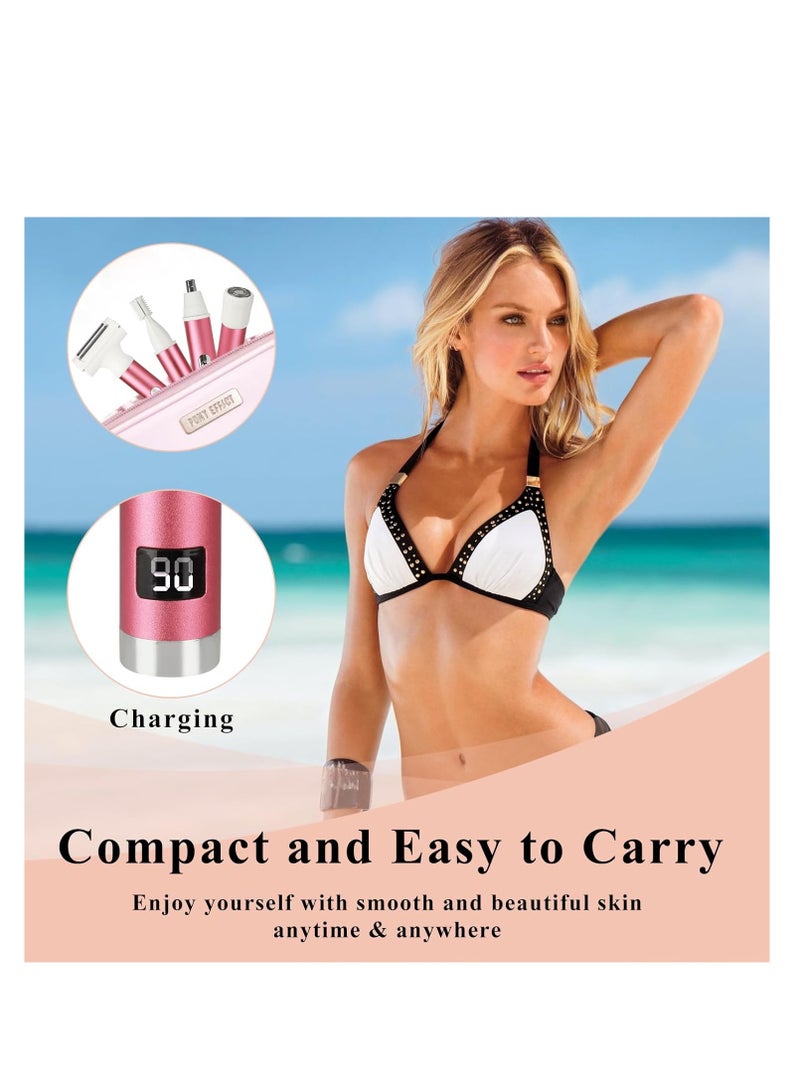 عام 2025 عرض LED شفاف كهربائي ، وحلاقة كهربائية رطبة وجافة الجمال ، والألم 4 في 1 شفرات غير مؤلمة في الجسم ، ومسجلين لسيدات من 3 لاعبة من أجل الساقين ، والذراع ، والإبط ، والبيكيني (الأرجواني) - Image 3