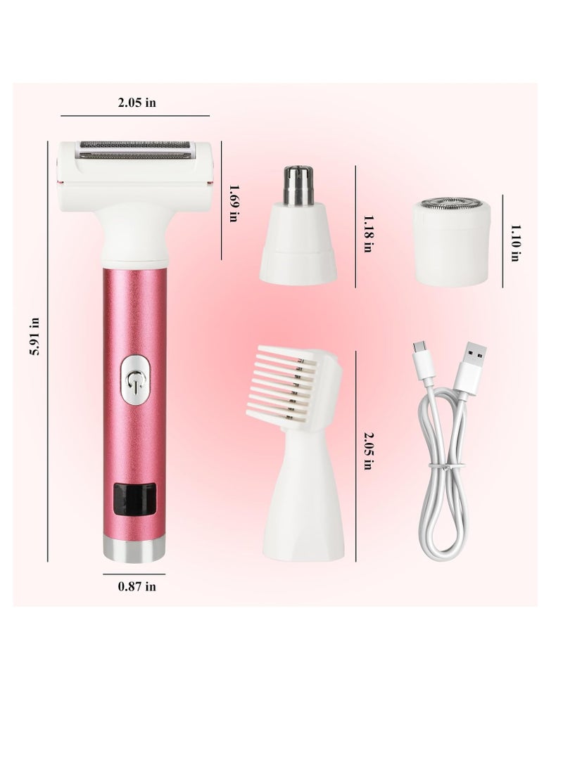 عام 2025 عرض LED شفاف كهربائي ، وحلاقة كهربائية رطبة وجافة الجمال ، والألم 4 في 1 شفرات غير مؤلمة في الجسم ، ومسجلين لسيدات من 3 لاعبة من أجل الساقين ، والذراع ، والإبط ، والبيكيني (الأرجواني) - Image 2