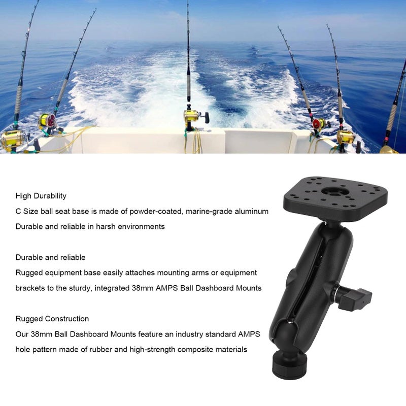 Aluminum Alloy C Size Ball Mount Dashboard Base for Marine Grade Fish Finders - Image 5