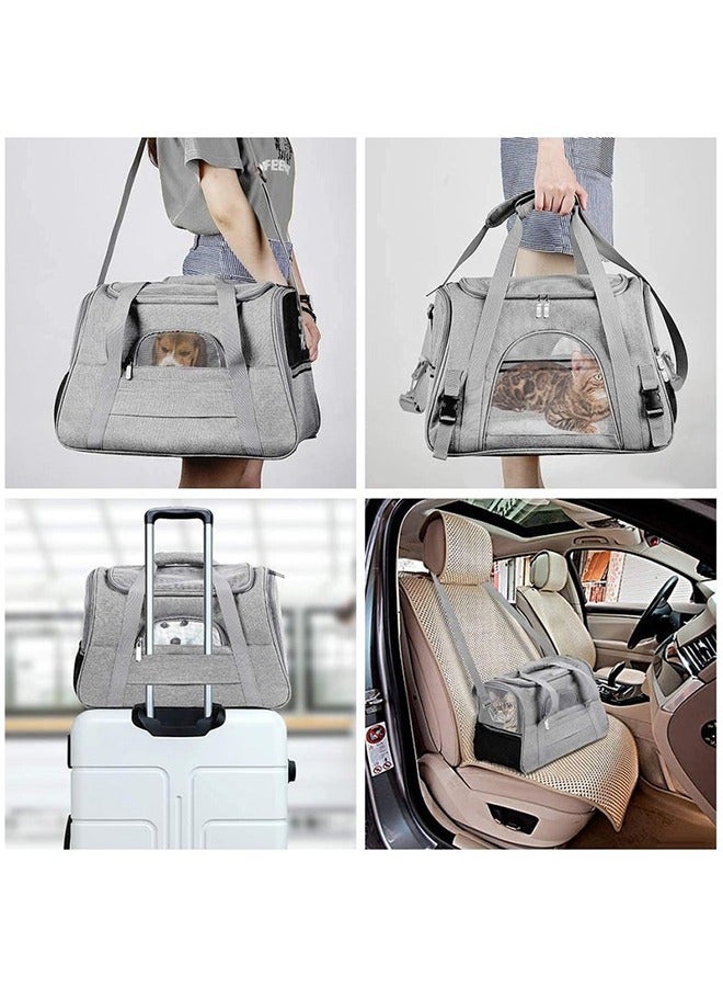 XiuWoo Cat Carriers Bag Portable Foldable Cat Dog Transport Cage Ventilated and Comfortable design with Removable Fleece Pad for Small to Medium Sized Cats Dogs and Pets - Image 3