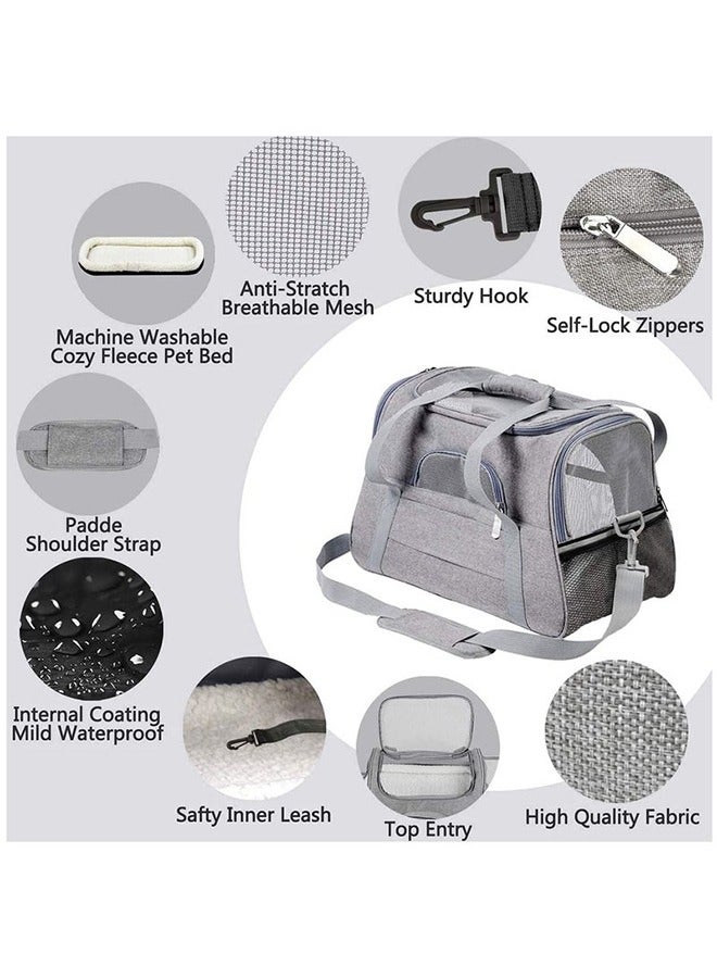 XiuWoo Cat Carriers Bag Portable Foldable Cat Dog Transport Cage Ventilated and Comfortable design with Removable Fleece Pad for Small to Medium Sized Cats Dogs and Pets - Image 5