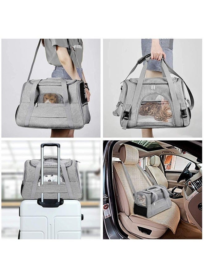XiuWoo Cat Carriers Bag Portable Foldable Cat Dog Transport Cage Ventilated and Comfortable design with Removable Fleece Pad for Small to Medium Sized Cats Dogs and Pets - Image 4