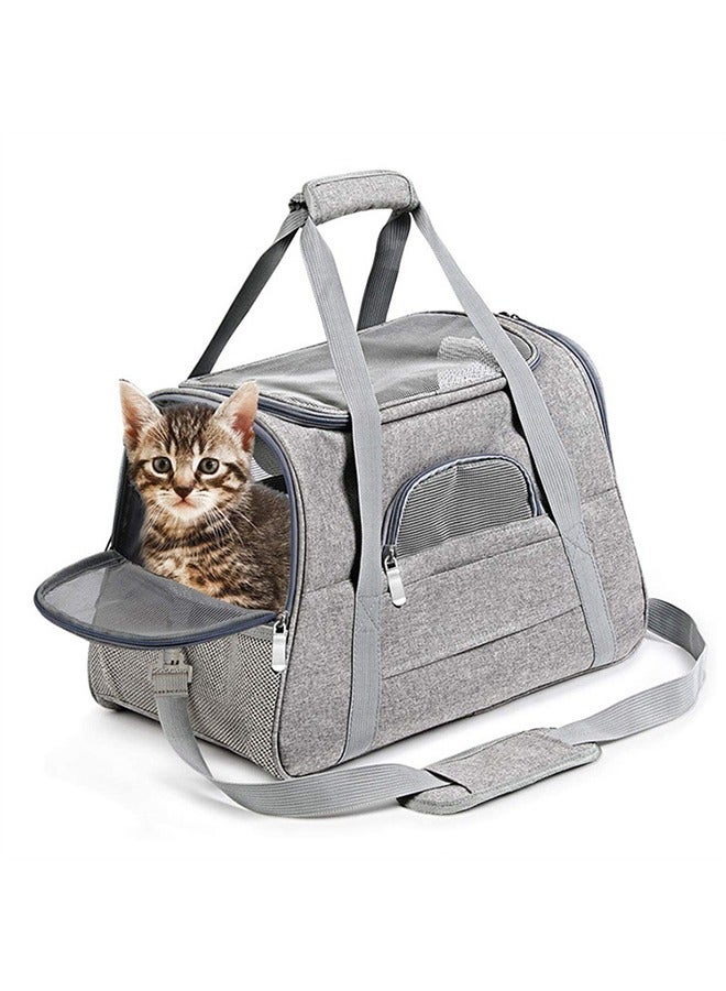 XiuWoo Cat Carriers Bag Portable Foldable Cat Dog Transport Cage Ventilated and Comfortable design with Removable Fleece Pad for Small to Medium Sized Cats Dogs and Pets - Image 2
