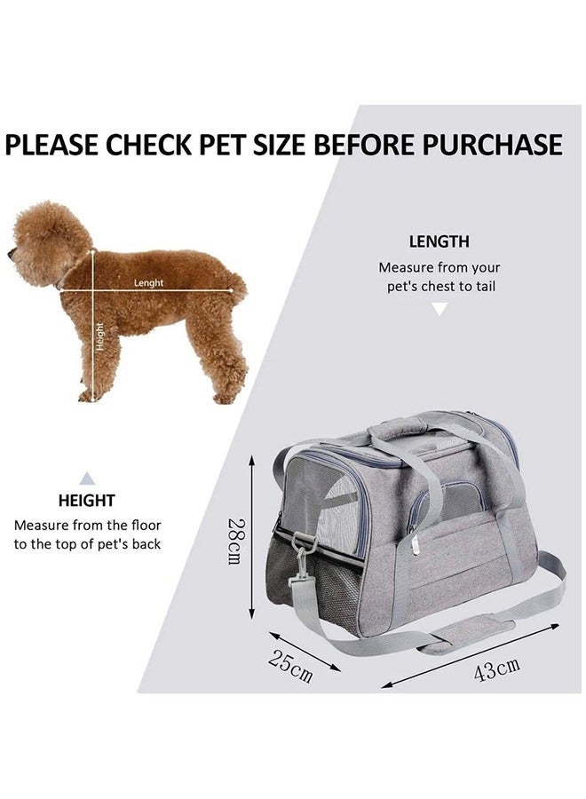 XiuWoo Cat Carriers Bag Portable Foldable Cat Dog Transport Cage Ventilated and Comfortable design with Removable Fleece Pad for Small to Medium Sized Cats Dogs and Pets - Image 3