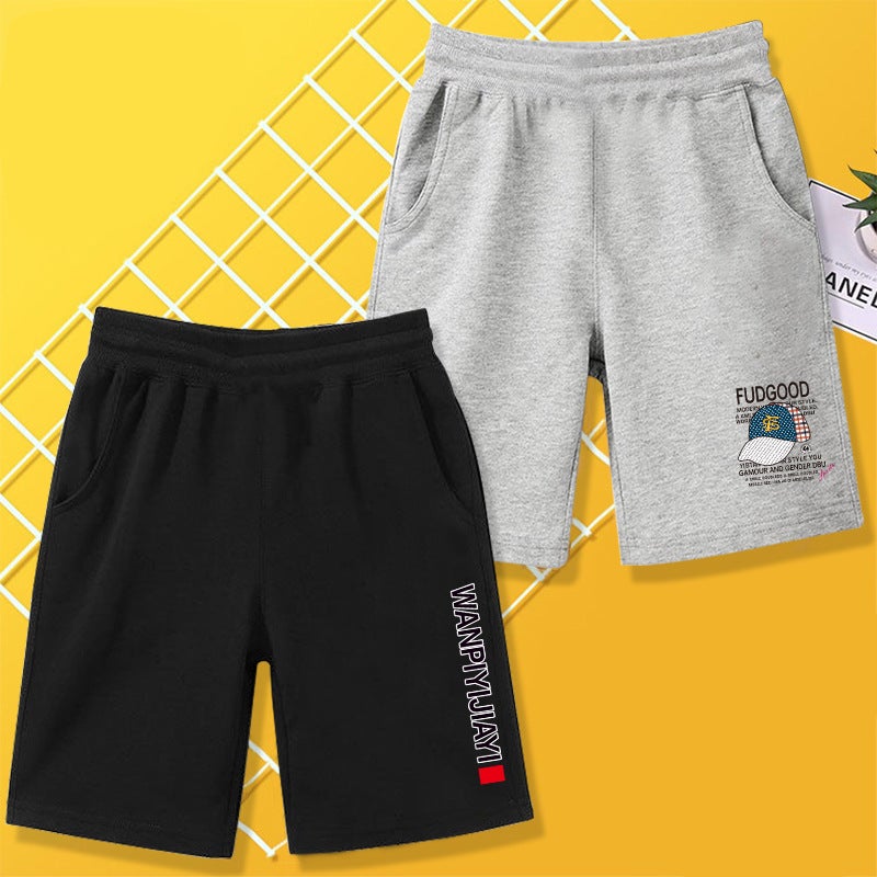 Children'S Shorts Summer Boys' Outer Pants Korean Style Medium And Big Children'S Cotton Thin Summer Sports Cropped Casual Pants - Image 4