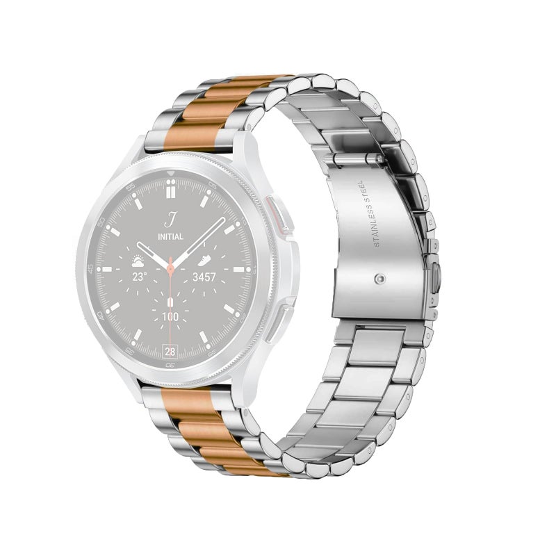 KASTWAVE Stainless Steel Mesh Strap Compatible with Samsung Galaxy Watch 5/4 40mm 44mm, Classic 46/42mm – Gapless Metal Replacement Band - Image 1