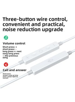 Generic In-ear Wired Headset For Apple Android Vivo Huawei OPPO Xiaomi Type C Flat Head Call Headset-Color:[round Hole 3.5mm] Crystal Box  - Image 5