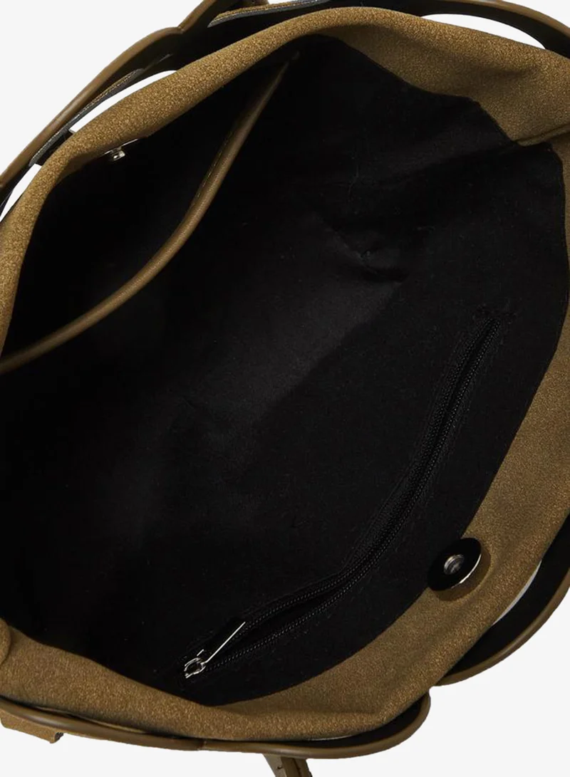 Styli  Olive Green Cutout Detail Handbag for Women | Best Price UAE