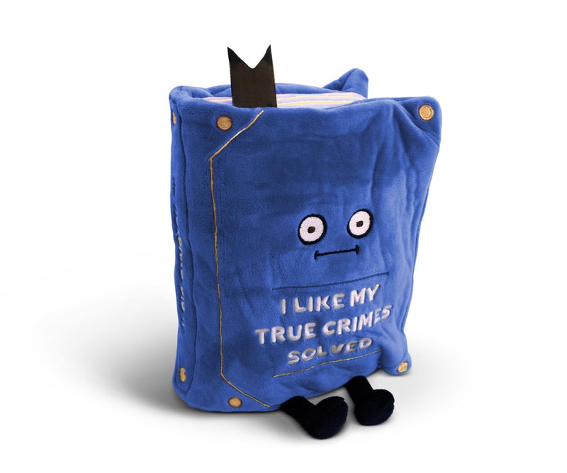 Punchkins Book Plushie I Like My True Crimes Solved Funny Plush Gift for Book Lovers Silly Toy for Gifting - Image 3