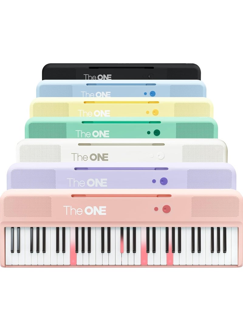 THE ONE The ONE Smart Keyboard COLOR 61 Keys Piano Keyboard, Music Keyboard with 256 Timbres, 64 Polyphony, 4 Speakers, Built-in LED Lights and Free Apps  - Image 1