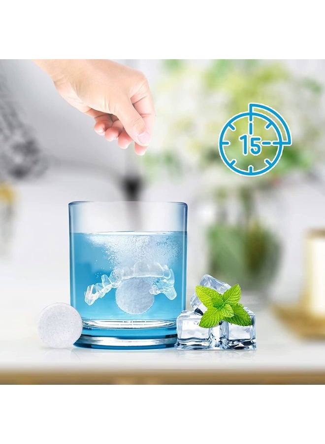 YKL Retainer & Denture Cleaner Tablets - 4 Months Supply (120 pcs) Dental Retainers for Aligner - Mouth & Night Guards - False Teeth Whitening - Removes Odor & Plaque (120 Pcs) - Image 4