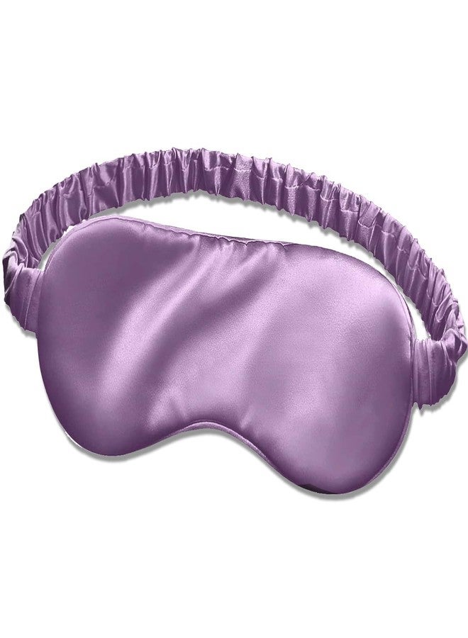 Buybeat Sleep Mask Silk Eye Mask Cover for Sleeping, Soft Satin Blindfold with Elastic Strap, Blocks Light and Reduces Puffy Eyes, Comfortable Night Sleeping Mask for Women Men (Purple) - Image 1